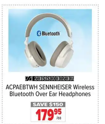 2001 Audio Video ACPAEBTWH SENNHEISER Wireless Bluetooth Over Ear Headphones offer