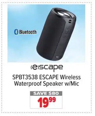 2001 Audio Video SPBT3538 ESCAPE Wireless Waterproof Speaker w/Mic offer