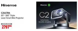 2001 Audio Video Hisense C2ULTRA 65- 300 Triple Laser Smart Mini Projector offer