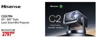 2001 Audio Video Hisense C2ULTRA 65- 300 Triple Laser Smart Mini Projector offer