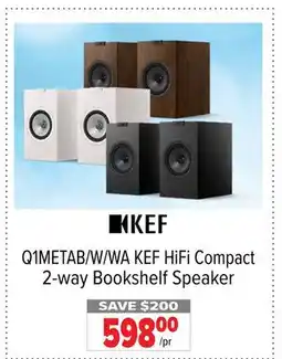 2001 Audio Video Q1METAB KEF HiFi Compact 2-way Bookshelf Speaker offer