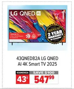 2001 Audio Video 43QNED82A LG 43 QNED AI 4K Smart TV 2025 offer