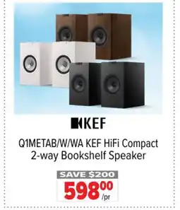 2001 Audio Video KEF Q1METAB/W/WA KEF HiFi Compact 2-way Bookshelf Speaker offer