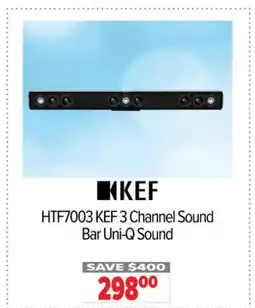 2001 Audio Video HTF7003 KEF 3 Channel Sound Bar Uni-Q Sound offer