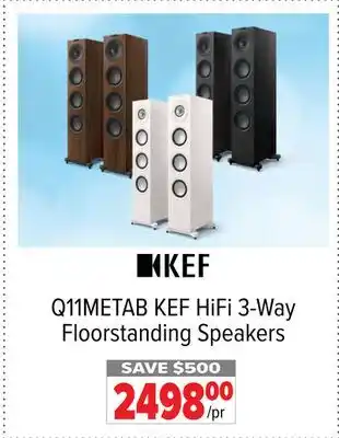 2001 Audio Video Q11METAB KEF HiFi 3-Way Floorstanding Speakers offer
