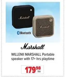 2001 Audio Video WILLENII MARSHALL Portable speaker with 17+ hrs playtime offer