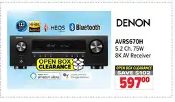 2001 Audio Video DENON AVRS670H 5.2 Ch. 75W 8K AV Receiver OPEN BOX offer