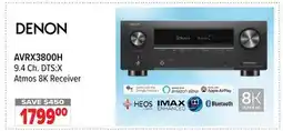 2001 Audio Video DENON AVRX3800H 9.4 Ch. DTS:X Atmos 8K Receiver offer