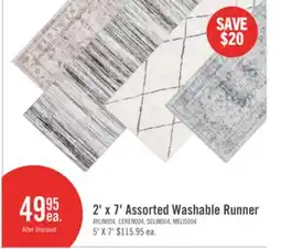 The Brick Aylin Ivory Washable Runner Area Rug - 2' x 7' offer