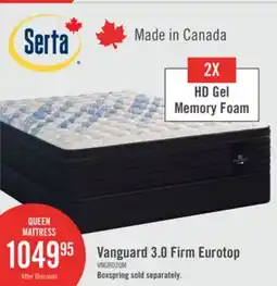 The Brick Serta iComfort Hybrid ProHD Vanguard 3.0 Eurotop Queen Mattress offer