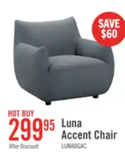 The Brick Luna 35.4 Fabric Accent Chair - Grey offer