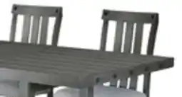 The Brick Alto 6pc Dining Set with Table, Bench & 4 Chairs, 65-83W Extension, Trestle Base - Grey offer