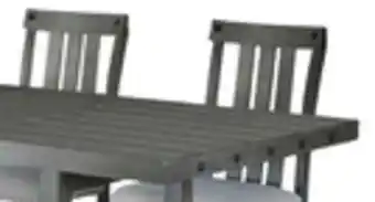The Brick Alto 6pc Dining Set with Table, Bench & 4 Chairs, 65-83W Extension, Trestle Base - Grey offer
