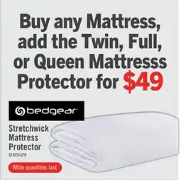 The Brick BEDGEAR StretchWick 3.0 Performance Queen Mattress Protector offer
