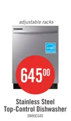 The Brick Samsung 24 53 dBA Built-In Top-Control Dishwasher with Hybrid Tub - DW80CG4021SRAA offer