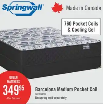The Brick Springwall Barcelona Tight Top Medium Queen Mattress offer