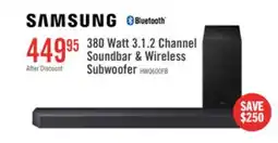 The Brick SAMSUNG Q-Series 3.1.2 Channel Soundbar with Wireless Subwoofer (HW-Q600F/ZC) offer