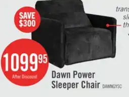 The Brick Dawn 42 Chenille Fabric Sleeper Chair - Grey offer