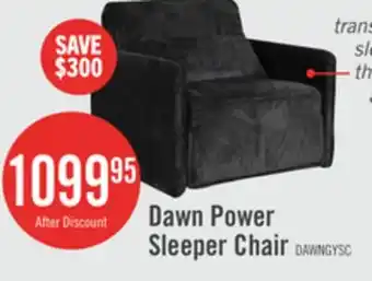 The Brick Dawn 42 Chenille Fabric Sleeper Chair - Grey offer