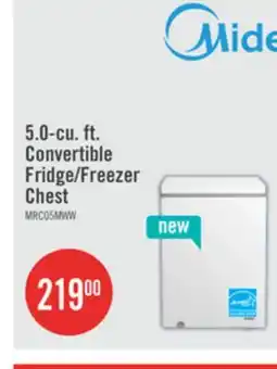 The Brick Midea 5 Cu. Ft. Convertible Chest Refrigerator-Freezer - MRC05M4CWW offer
