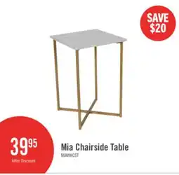 The Brick Mia 15.75 Faux Marble Chairside Table - White & Gold offer