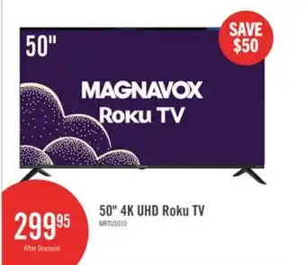 The Brick Magnavox 50 4K Ultra HD Roku Smart TV offer