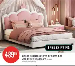 The Brick Jusdon Full Uphosltered Princess Bed with Crown Headboard offer