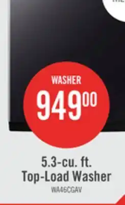 The Brick Samsung 5.4 Cu. Ft. Top-Load Washer - Black Stainless Steel - WA46CG3505AVA4 offer
