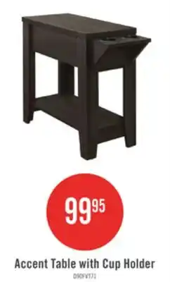 The Brick Espresso With a Glass Holder Accent Table offer