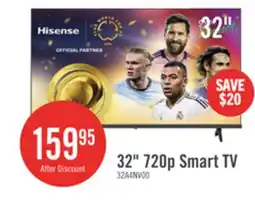 The Brick HISENSE 32 A4N LED HD Ready Smart VIDAA TV (32A4NV) offer