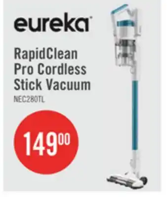 The Brick Eureka RapidClean Pro Cordless Stick Vacuum with LED Headlights - NEC280TLC offer
