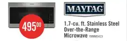 The Brick Maytag 1.7 Cu. Ft. Over-the-Range Microwave with 900 Watts Cooking - Stainless Steel - YMMMS4230PZ offer