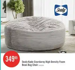 The Brick Sealy Kade Courduroy High Density Foam Bean Bag Chair offer