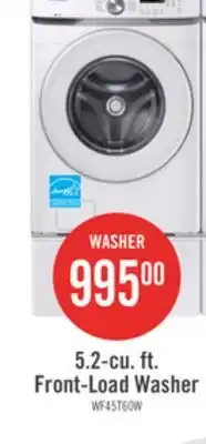 The Brick Samsung 5.2 Cu. Ft. Front-Load Washer - White - Stackable - WF45T6000AW/A5 offer