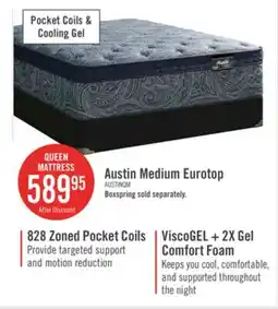 The Brick Springwall Austin Eurotop Medium Queen Mattress offer