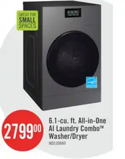 The Brick Samsung Bespoke 6.1 Cu. Ft. All-in-One AI Laundry Combo Washer/Dryer - WD53DBA900HZA1 offer