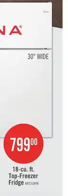 The Brick Amana 30 18 Cu. Ft. Top-Mount Refrigerator - White - ART318FFDW offer