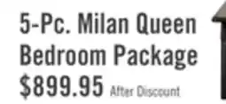 The Brick Milan 5pc Bedroom Set with Bed, Dresser & Mirror, Mid-Century Modern, Black - Queen Size offer
