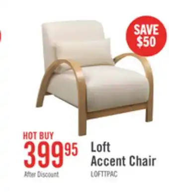 The Brick Loft 27.55 Boucle Fabric Accent Chair with Accent Pillow and Wood Armrests and Legs - White offer