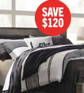The Brick Derekson Panel Bed with Headboard & Frame, Grey - Queen Size offer