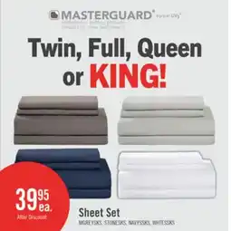 The Brick Masterguard Ultra Advanced 4-Piece King Sheet Set - Grey offer