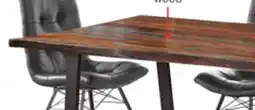 The Brick Bowery 6pc Dining Set with Table, Bench & 4 Avis Chairs, Sheesham Wood, Metal, 80W - Brown offer