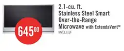 The Brick LG 2.1 Cu. Ft. Over-the-Range Microwave with ExtendaVent and Sensor Cooking - Smudge Proof Stainles offer