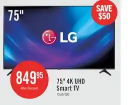 The Brick LG 75 UA7000 4K UHD Smart webOS TV (75UA7000PUB.ACC) - 2025 Model offer