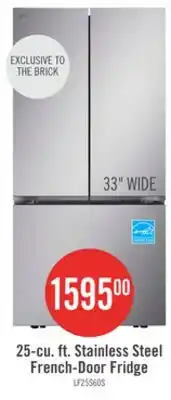 The Brick LG 33 25 Cu. Ft. Smart French-Door Refrigerator - Stainless Steel - LF25S6000S offer