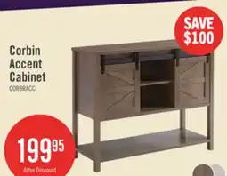 The Brick Corbin 47.25 Accent Cabinet with Sliding Barn Doors - Walnut Oak offer