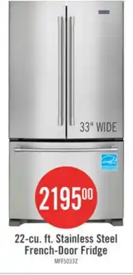 The Brick Maytag 33 22 Cu. Ft. French-Door Refrigerator - Fingerprint Resistant Stainless Steel - MRFF5033PZ offer