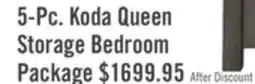 The Brick Koda 5pc Bedroom Set with Storage Bed, Dresser & Mirror, Wooden, Grey - Queen Size offer
