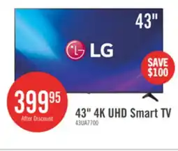 The Brick LG 43 UA77 4K UHD Smart webOS TV (43UA7700PUB.ACCQ) - 2025 Model offer