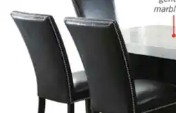 The Brick Cami 7pc Dining Set with Table & 6 Blue Chairs, Genuine Marble Top, 70W offer